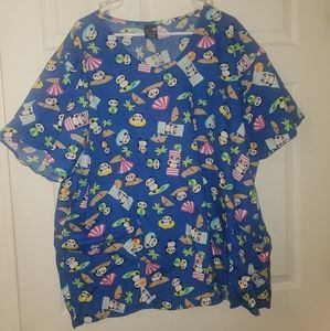 5x Panda Scrub Top